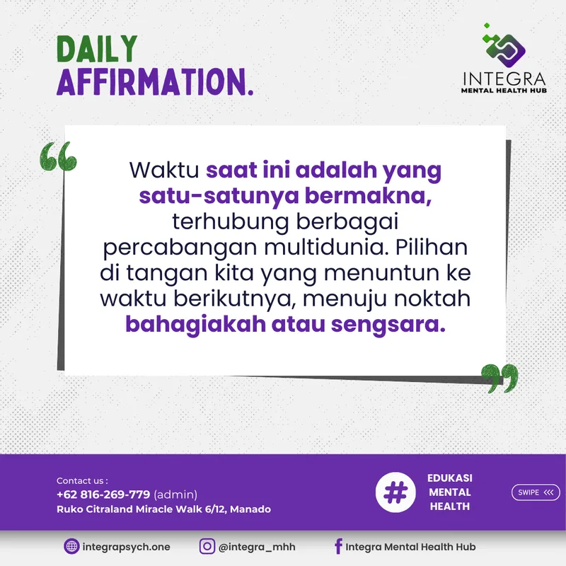 Hanya Waktu Saat Ini yang Bermakna