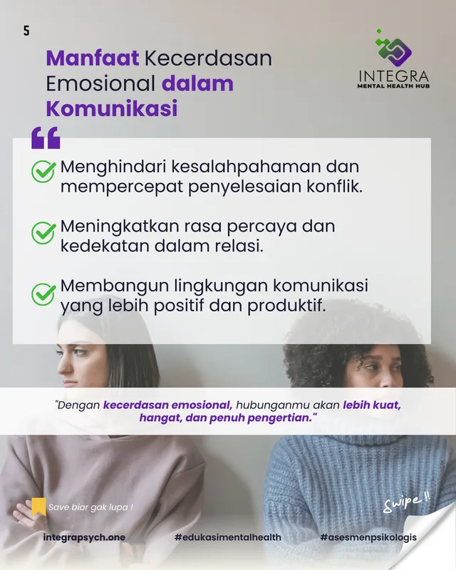 Kecerdasan emosional (EQ) adalah kunci utama dalam komunikasi efektif. Dengan kemampuan untuk mengenali, memahami, dan mengelola emosi—baik diri sendiri maupun orang lain—kita dapat:
