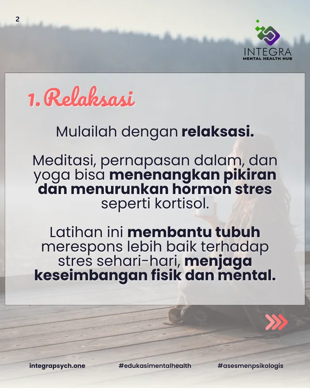 Kesehatan mental dan fisik saling mendukung.