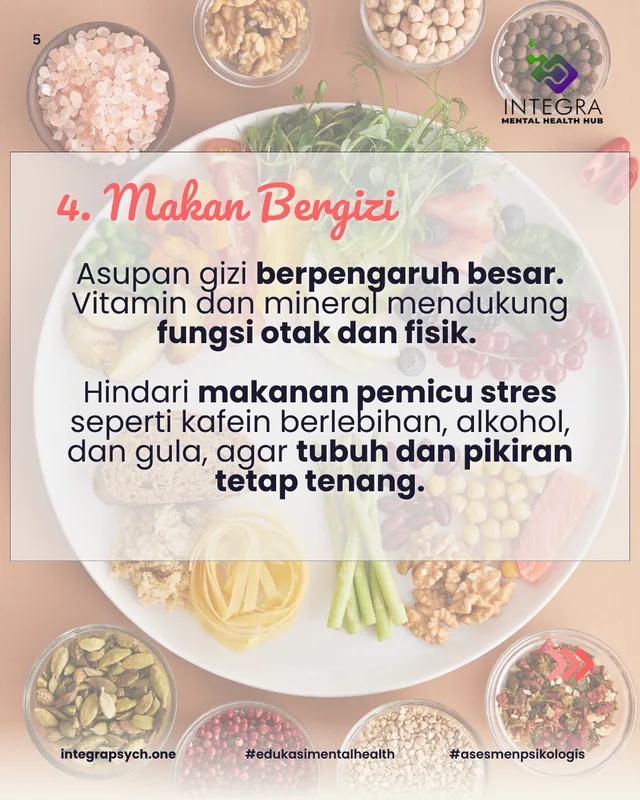 Kesehatan mental dan fisik saling mendukung.