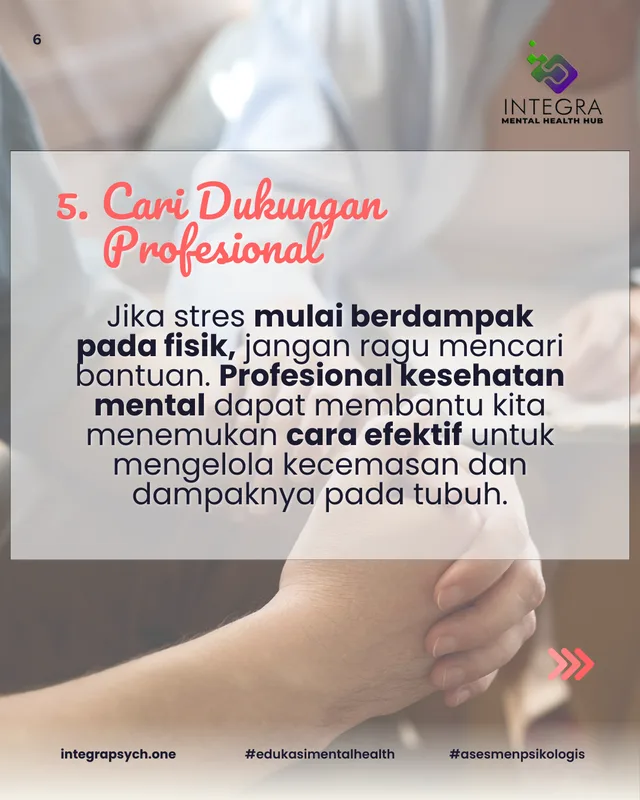 Kesehatan mental dan fisik saling mendukung.