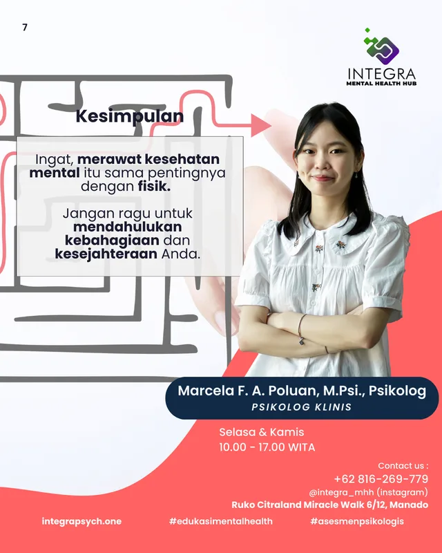 Kesehatan mental dan fisik saling mendukung.
