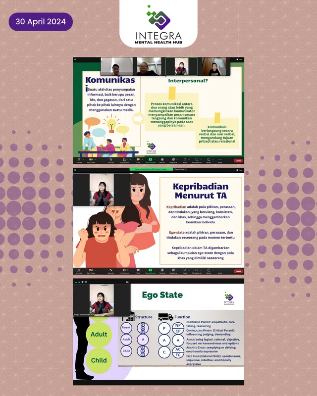 Online class “Im OK you’re OK” Komunikasi Transaksional, 30 April 2024