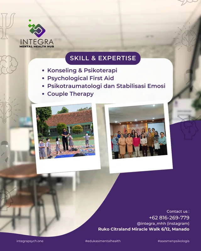 Profesional profil : Fielia A. Litelnoni, M.Psi., Psikolog (Psikologi Klinis)di INTEGRA MENTAL HEALTH HUB.