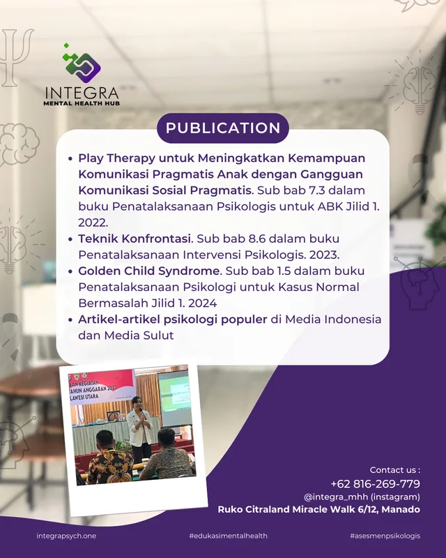 Profesional Profil : Jenniver Mantow, M.Psi., Psikolog (Psikolog Klinis)
