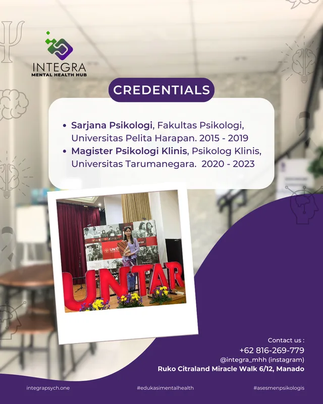 Profesional Profil : Marcela FA Poluan, M.Psi., Psikolog (Psikolog Klinis)